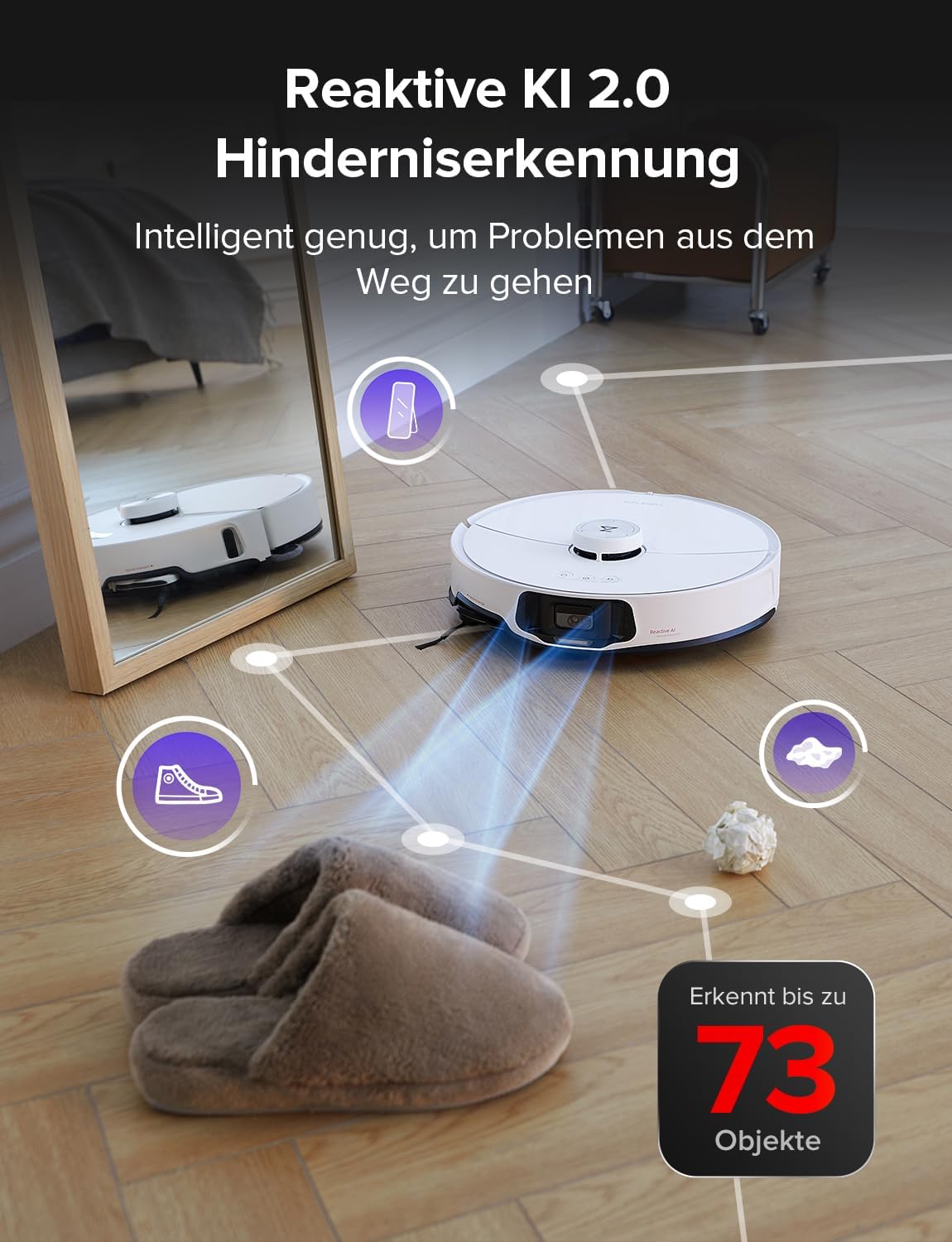 roborock S8 MaxV Ultra Robot Vacuum Cleaner with Mop Function and Lifting Mop, Extensive Cleaning Thanks to the Extendible Side Brush, 10,000 Pa, 60 °C Hot Water Mop Wash, All-in-One Dock