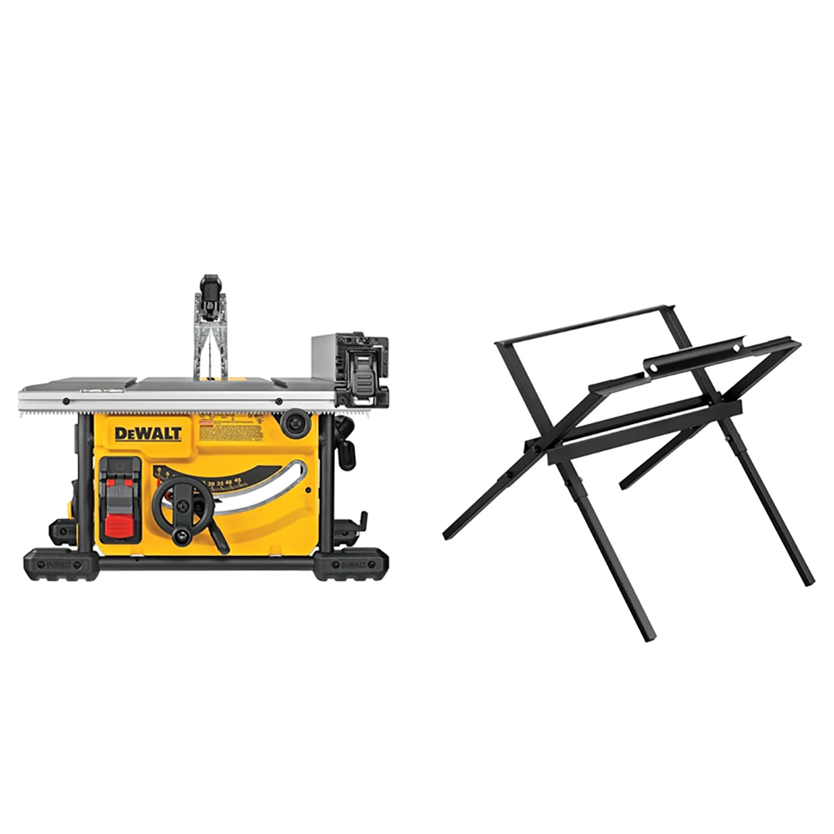 DEWALT Portable Table Saw with Stand, 8-1/4 inch, up to 48-Degree Angle Cuts (DWE7485WS)