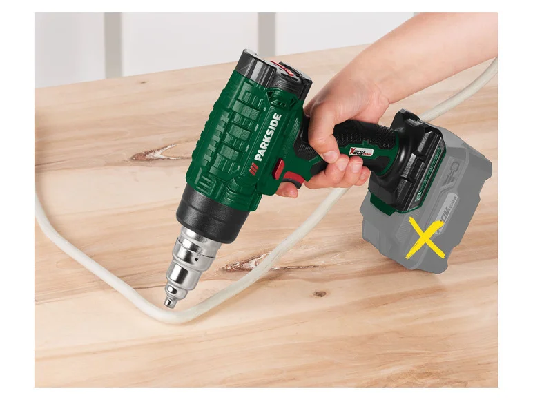 PARKSIDE Pistolet à air chaud sans fil PHLGA 20-Li C2, 20 V