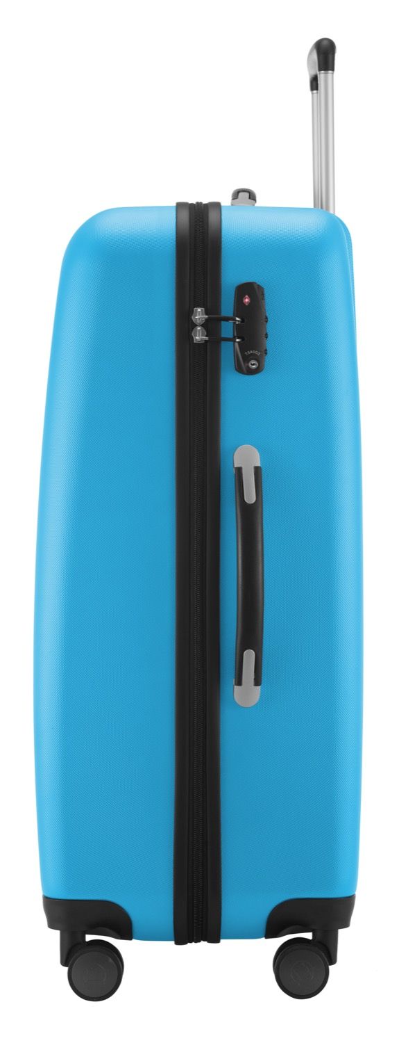 Wedding - Suitcase hard shell cyan blue matt, TSA, 75 cm, 103 litres