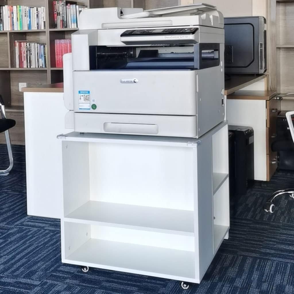 Drucker Regal Druckerständer, abnehmbares Lagerregal, Lagerschrank, Aktenregal, 23,62-Zoll-Druckerständer mit Rädern, Bücherregal für Büro, Schlafzimmer und Küche, Desktop-Druckerständer (Farbe: B)