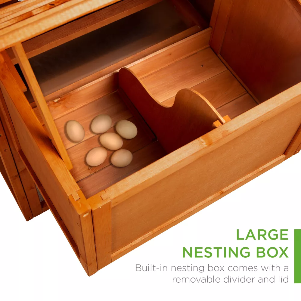 Best Choice Products 80in Wooden Chicken Coop Multi-Level Hen House, Poultry Cage w/ Wire Fence for 4 Birds, Farm 3.9 out of 5 stars with 65 reviews