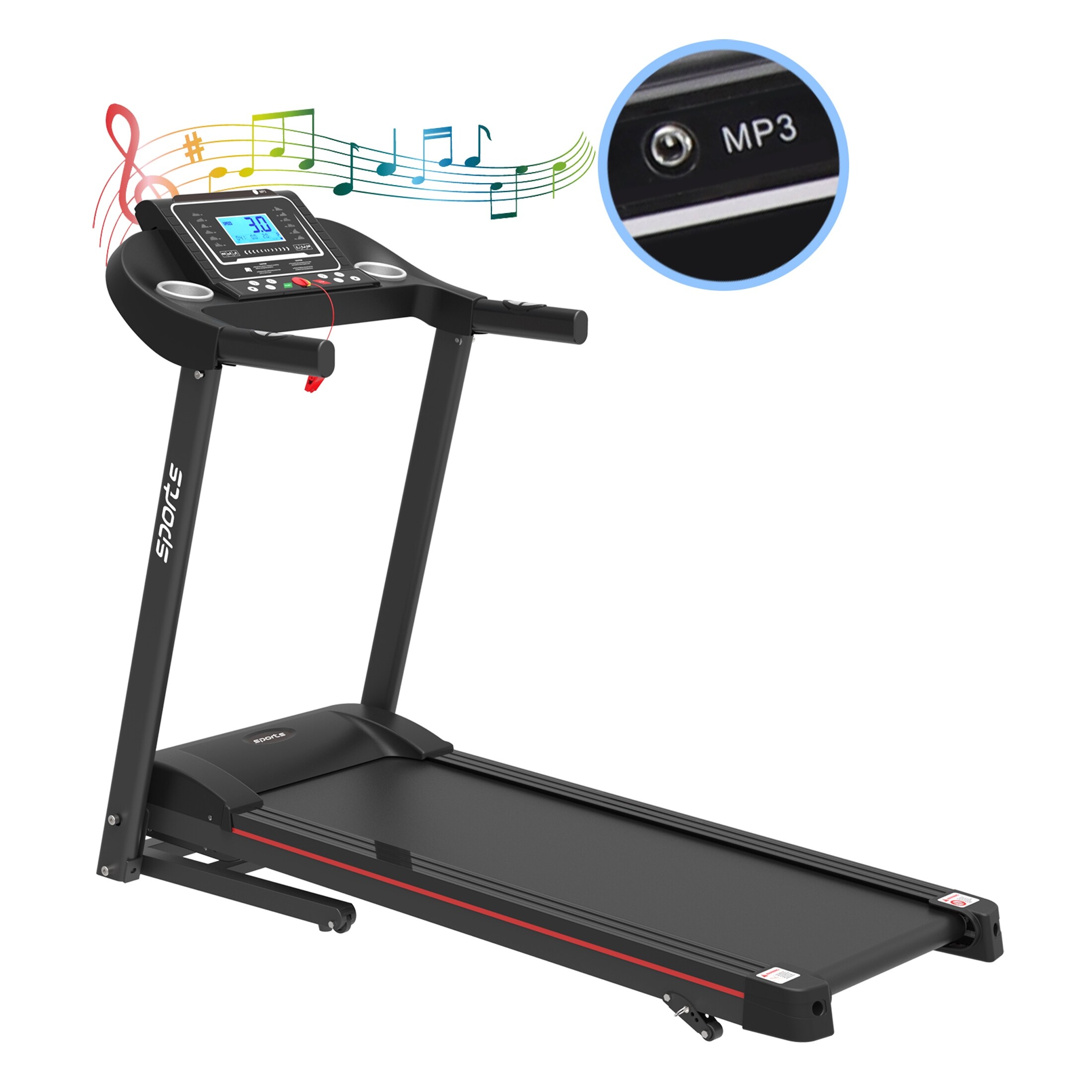 Moda Exercise Running Machine with 5 LCD Display for Home Use