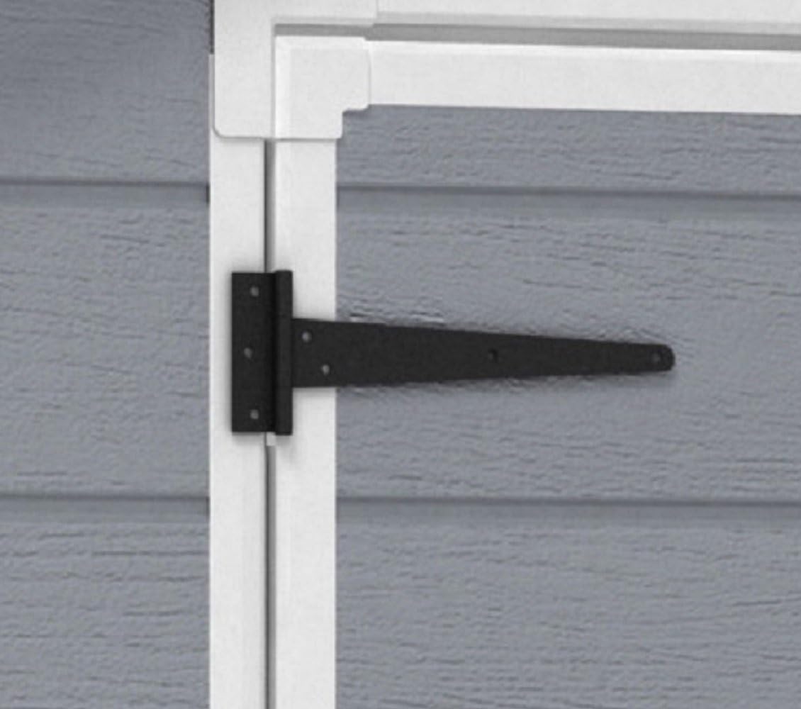 Keter Casetta da giardino Manor 6x8, Finitura Effetto Legno Graffiato, Grigia, 185,8x236,8x227 H Cm