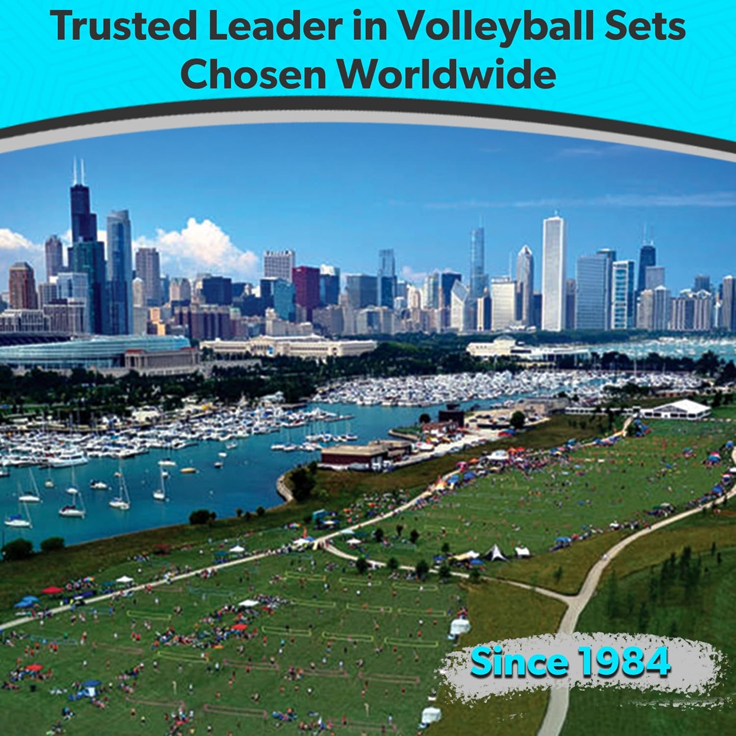 Park & Sun Sports Spectrum Classic: Adjustable Professional Outdoor Volleyball Net System