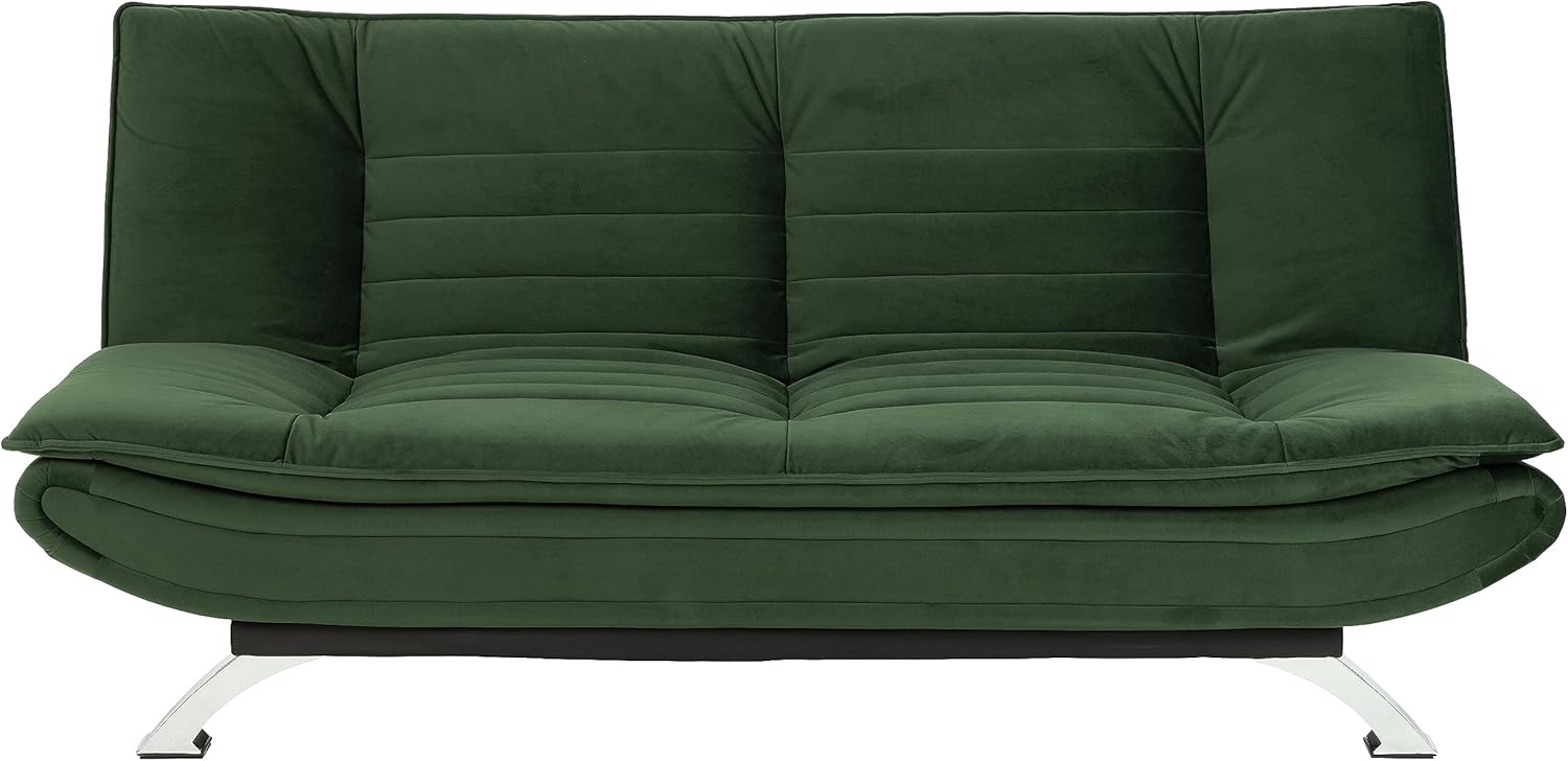 AC Design Furniture Jasper Sofa Bed W: 196 x H: 91 x D: 96 cm, Dark Grey/Black, Fabric/Metal