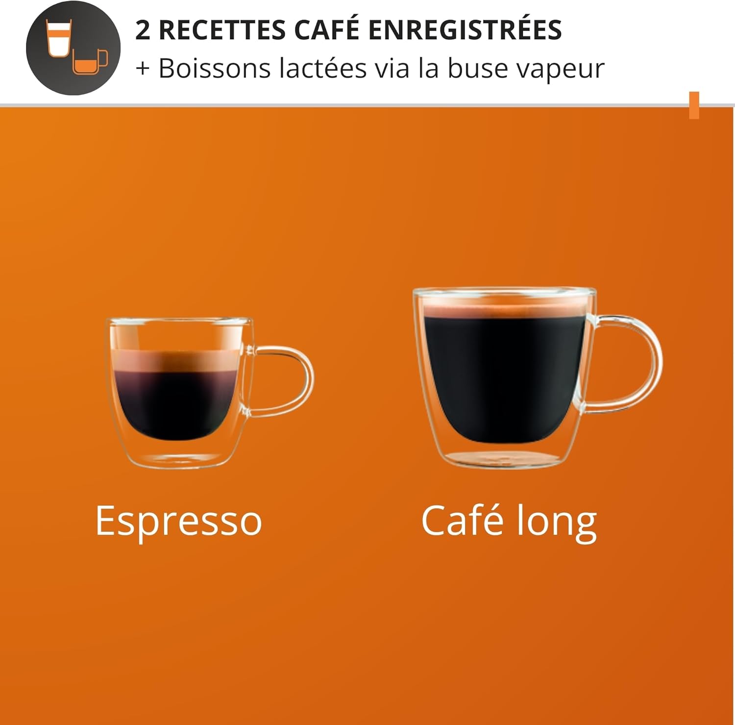 Krups Machine à café grain, 1,7 L, 2 tasses en simultané, Nettoyage automatique, Buse vapeur pour Cappuccino, Cafetière espresso, Essential noire YY8125FD