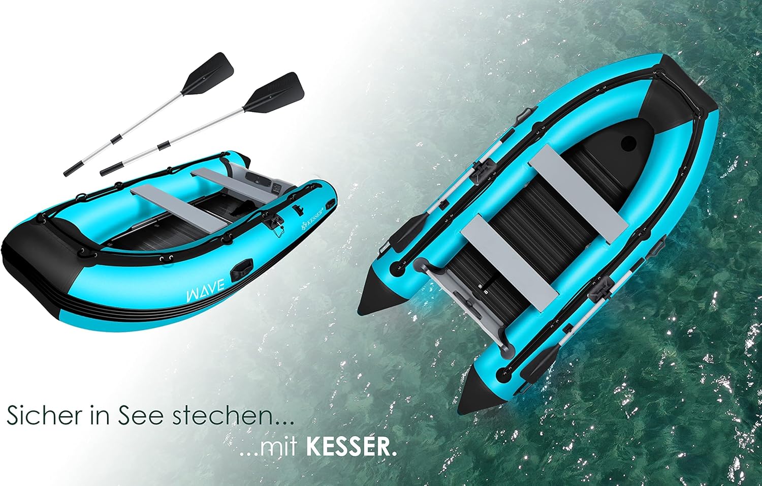 KESSER® Inflatable Boat 3.20 m for 4 People
