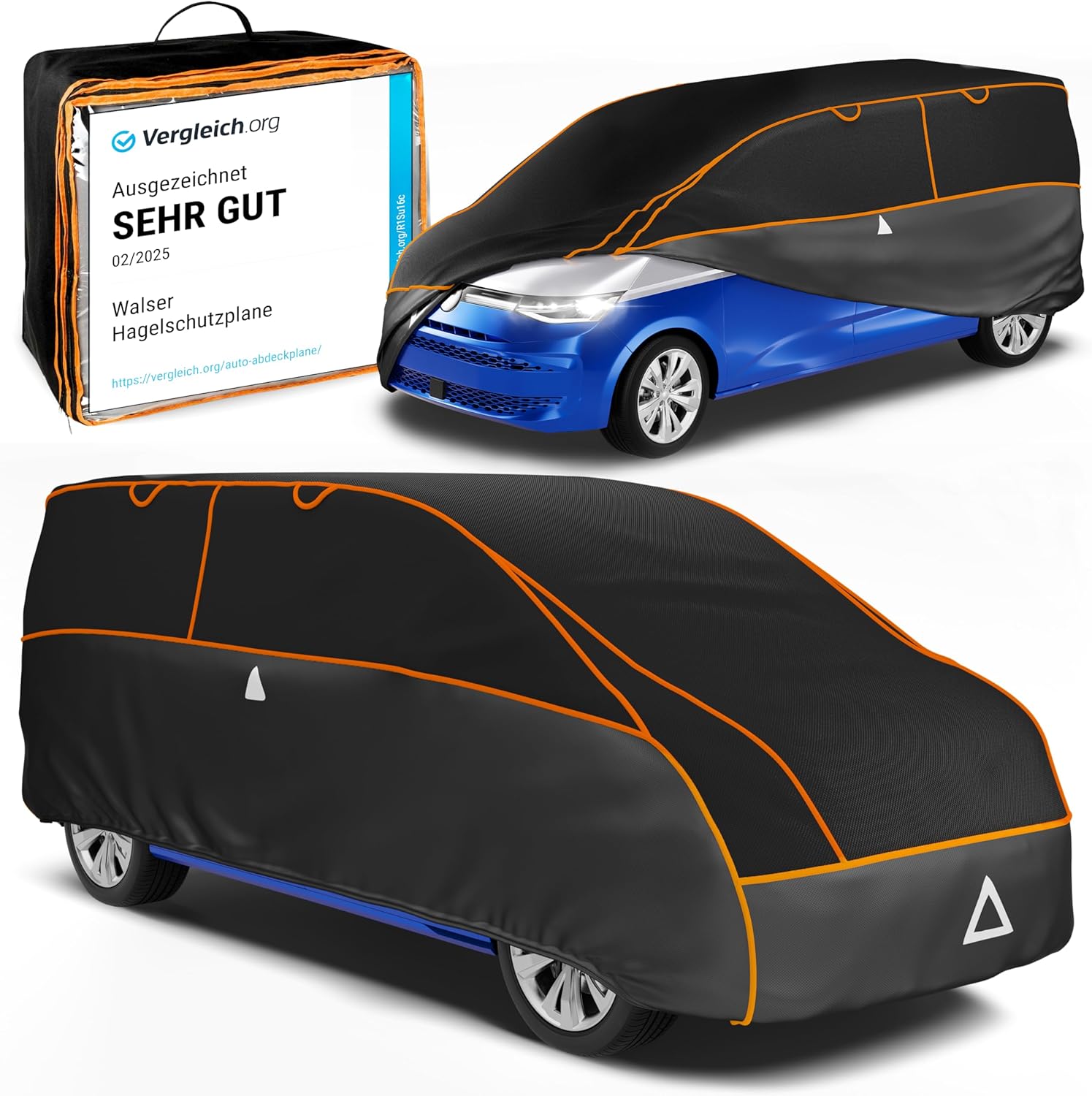 Walser hail protection tarpaulin car, award very good* car hail protection tarpaulin, TÜV tested* tarpaulin car Perma Protect, car garage cover, cover car, car cover size 2