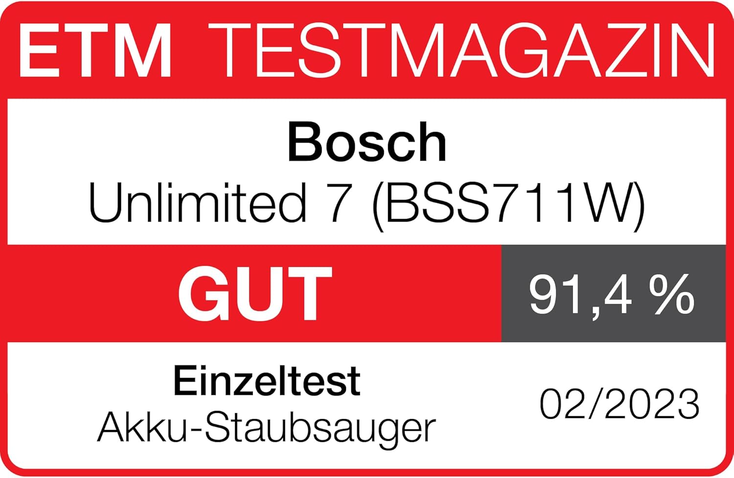 Bosch Akku-Staubsauger Unlimited 7 BSS711W