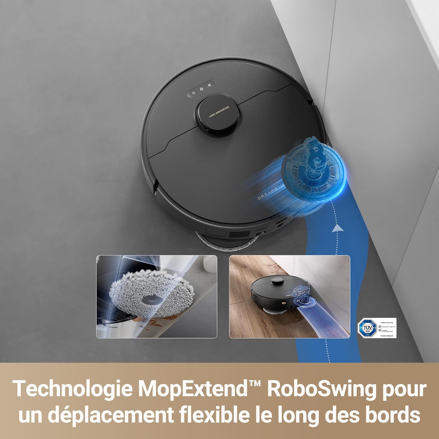 DREAME X40 Ultra Complete Robot Vacuum Cleaner with Removable and Liftable Mop, Raised Side Brush, 12,000 Pa, Mop and Scrubber with 70 C Hot Water, Liftable Brushes