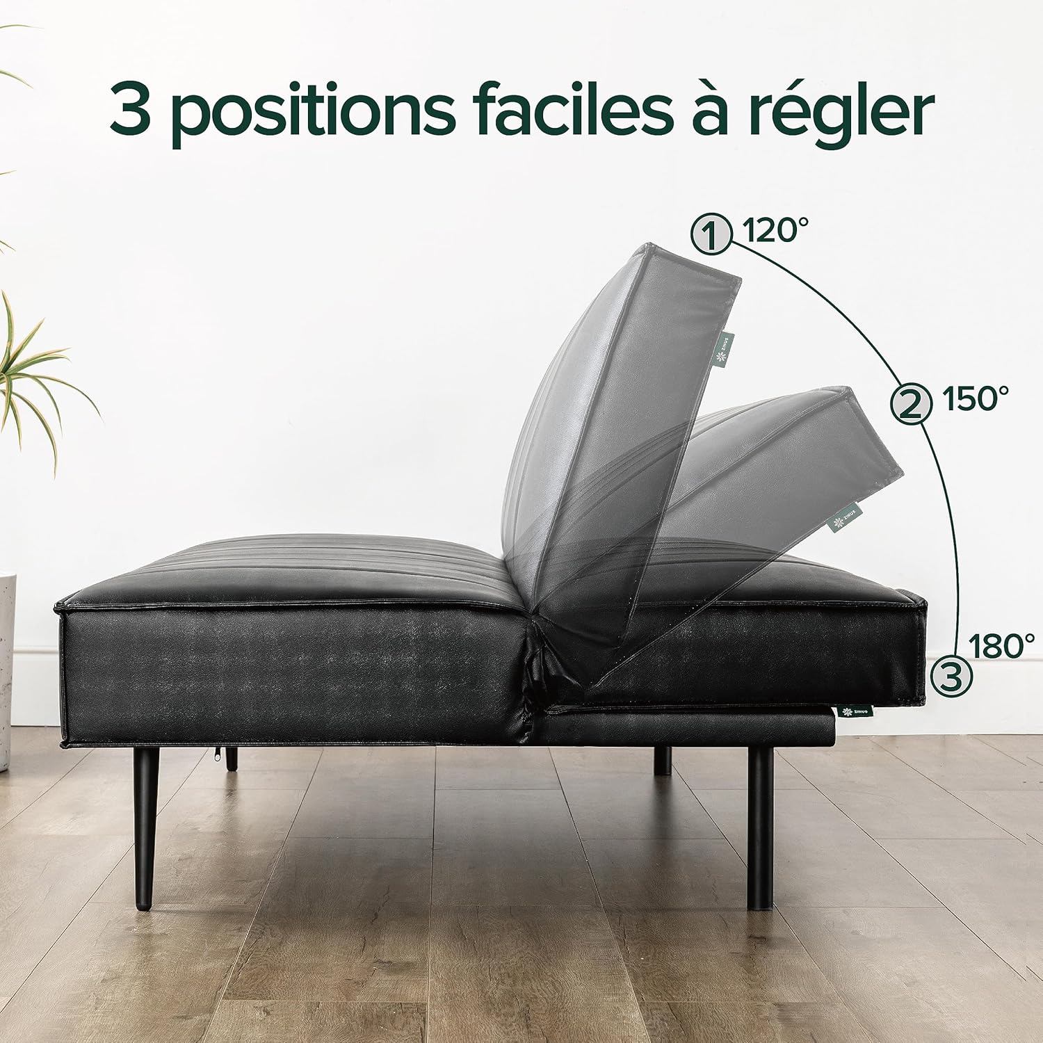 Zinus Quinn Clic Clac Sofa Bed - 2-in-1 Folding Sofa Bed - Suitable for Guest Rooms and Small Spaces