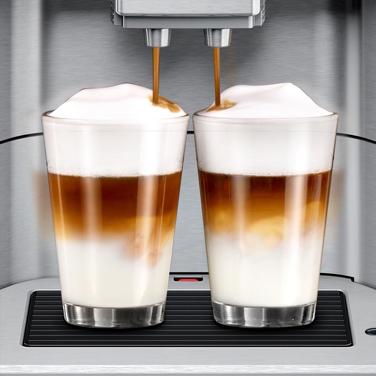 SIEMENS EQ.6 Plus s700 Fully Automatic Coffee Maker, 1500 W, Ceramic Grinder, Touch Sensor Direct Selection Buttons, Personalised Drinks, Double Cup Cover, Stainless Steel