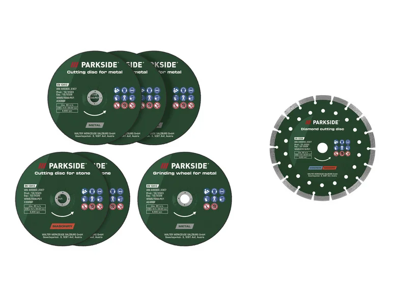 PARKSIDE Kit de disques à trononner ou ébavurer ou Disque à trononner diamanté,  230 mm