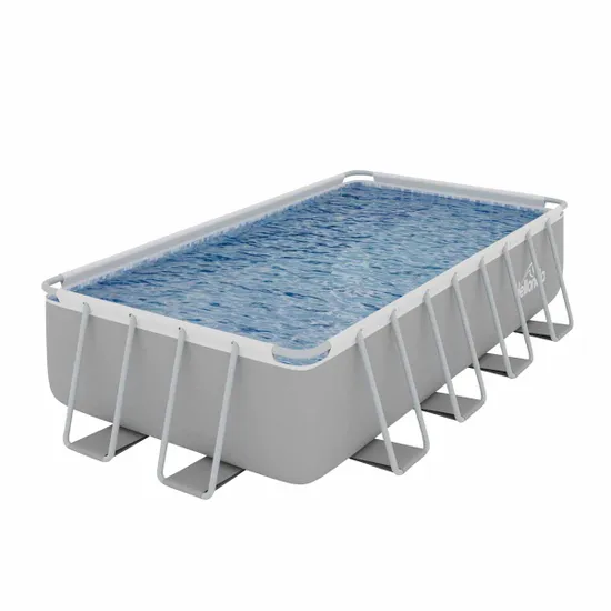 Dellonda Swimming Pool 18ft 549X305cm XXL Steel Frame Above Ground & Filter Pump