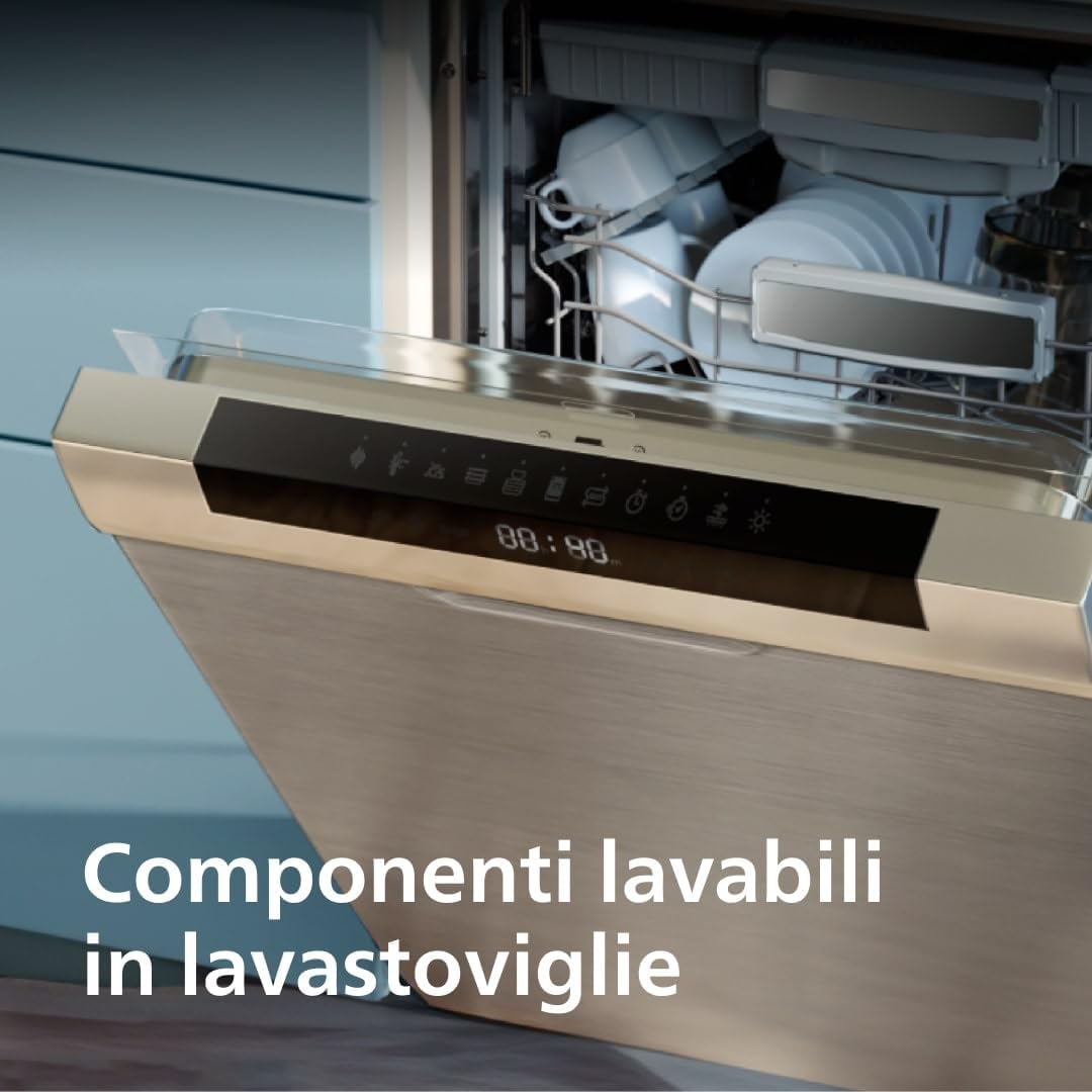 Philips Airfryer Serie 2000 - Friggitrice ad aria da 6,2 L, 13 Modalità, Compatta con Finestra di Cottura, Tecnologia RapidAir, 90% di Grassi in Meno, Facile da Pulire (NA230/00)