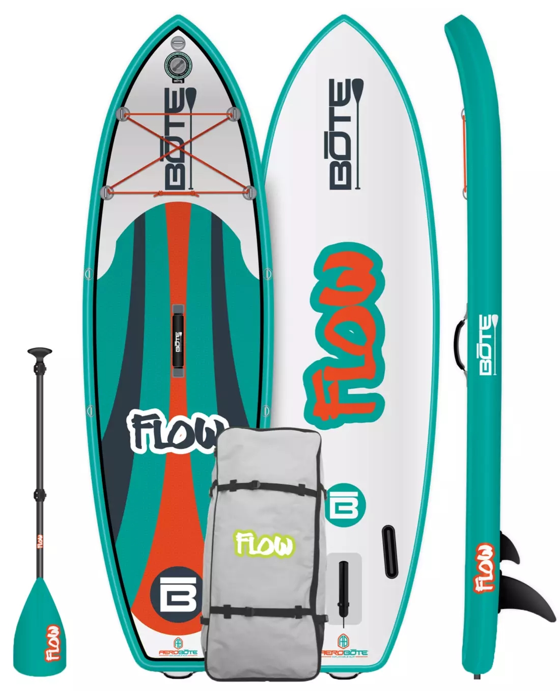 BOTE Flow Aero 8' Native Teal Kids Inflatable Paddle Board
