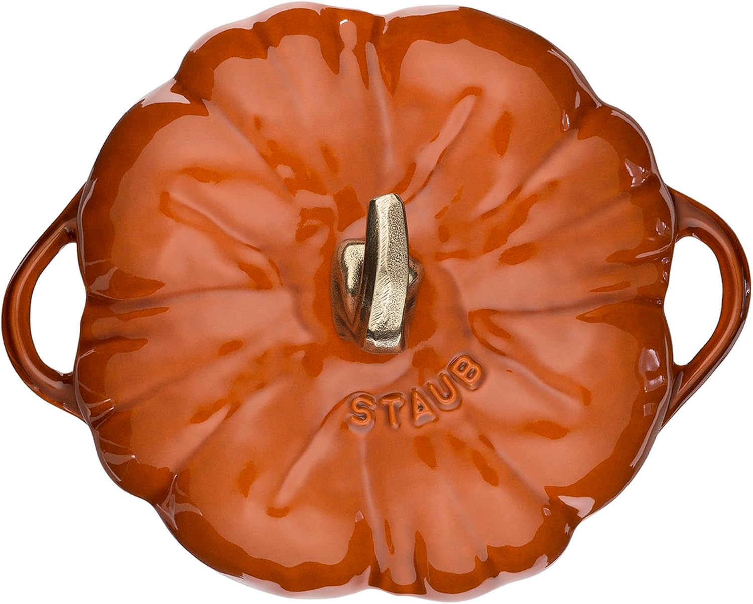 STAUB Pumpkin Cocotte, Cast Iron, Burnt orange, 3.5-qt
