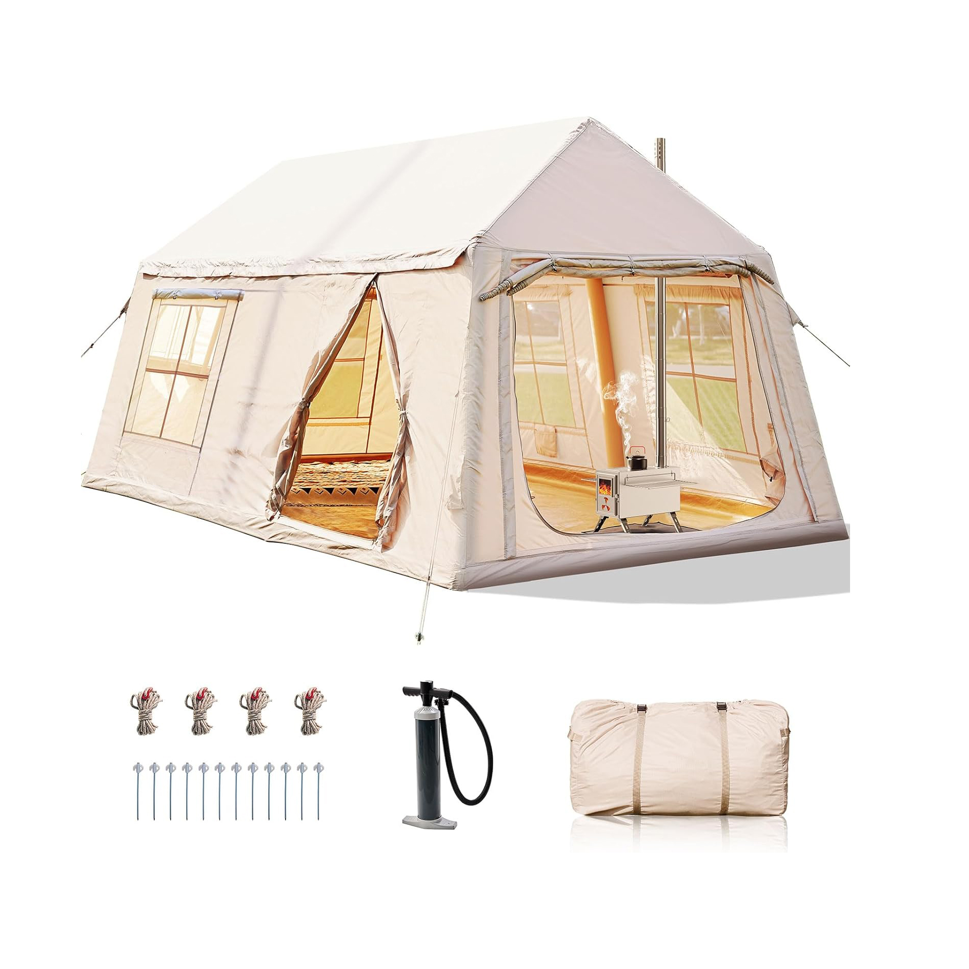 Ytaoeo Inflatable Tent for Camping, Outdoor Tent, Inflatable Camping Tent Made of Waterproof Oxford Fabric, Air Glamping Tents, Various Options