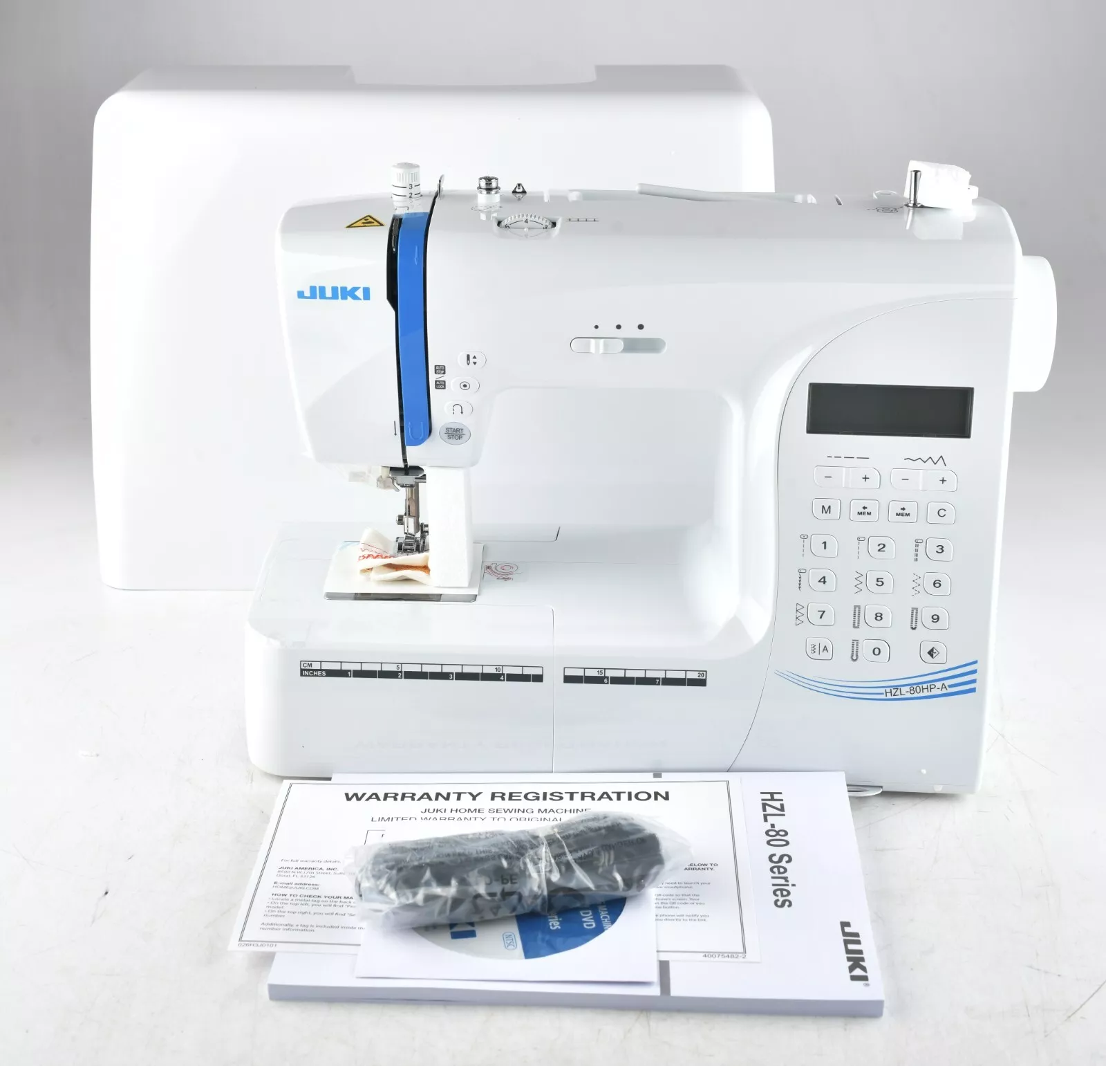 Juki HZL-80HP-B Machine à Coudre Electronique, Métal, Blanc, 40 x 18,8 x 29 cm