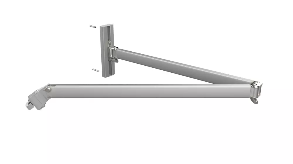 Umbrosa Paraflex Wall mounted umbrella round 3 m with beige canopy and neo arm 2 m