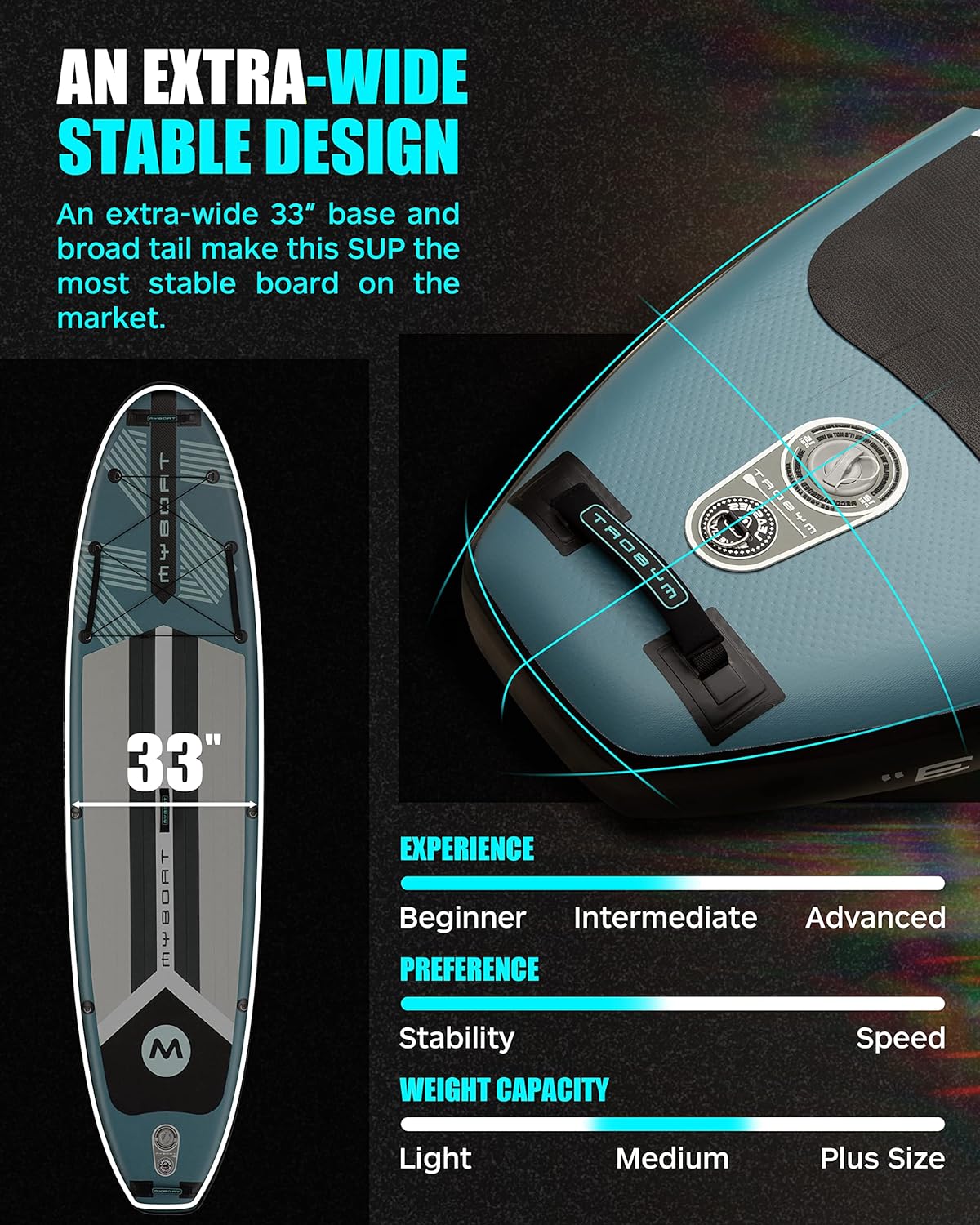 11'6×34×6 Extra Wide Inflatable Paddle Board