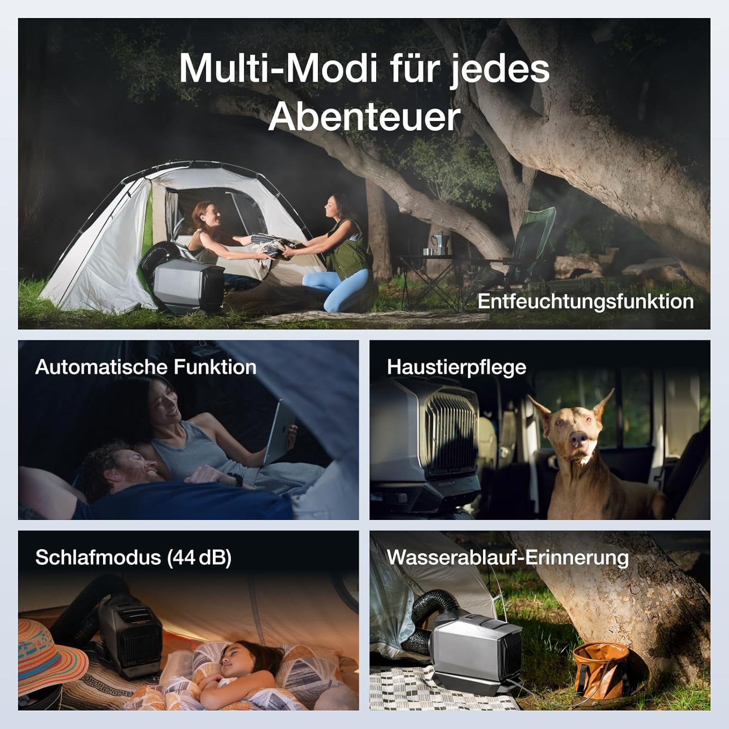 ECOFLOW WAVE 3 Tragbare Klimaanlage, 1800 W/6100 BTU Kühlen, 2000 W/6800 BTU Heizen, 1000 W Schnellladen (75 Min.), 8 Std. Kabellos, App-Steuerung, Mobile Klimaanlage für Camping, Wohnmobile, SUVs [Energy Class A]