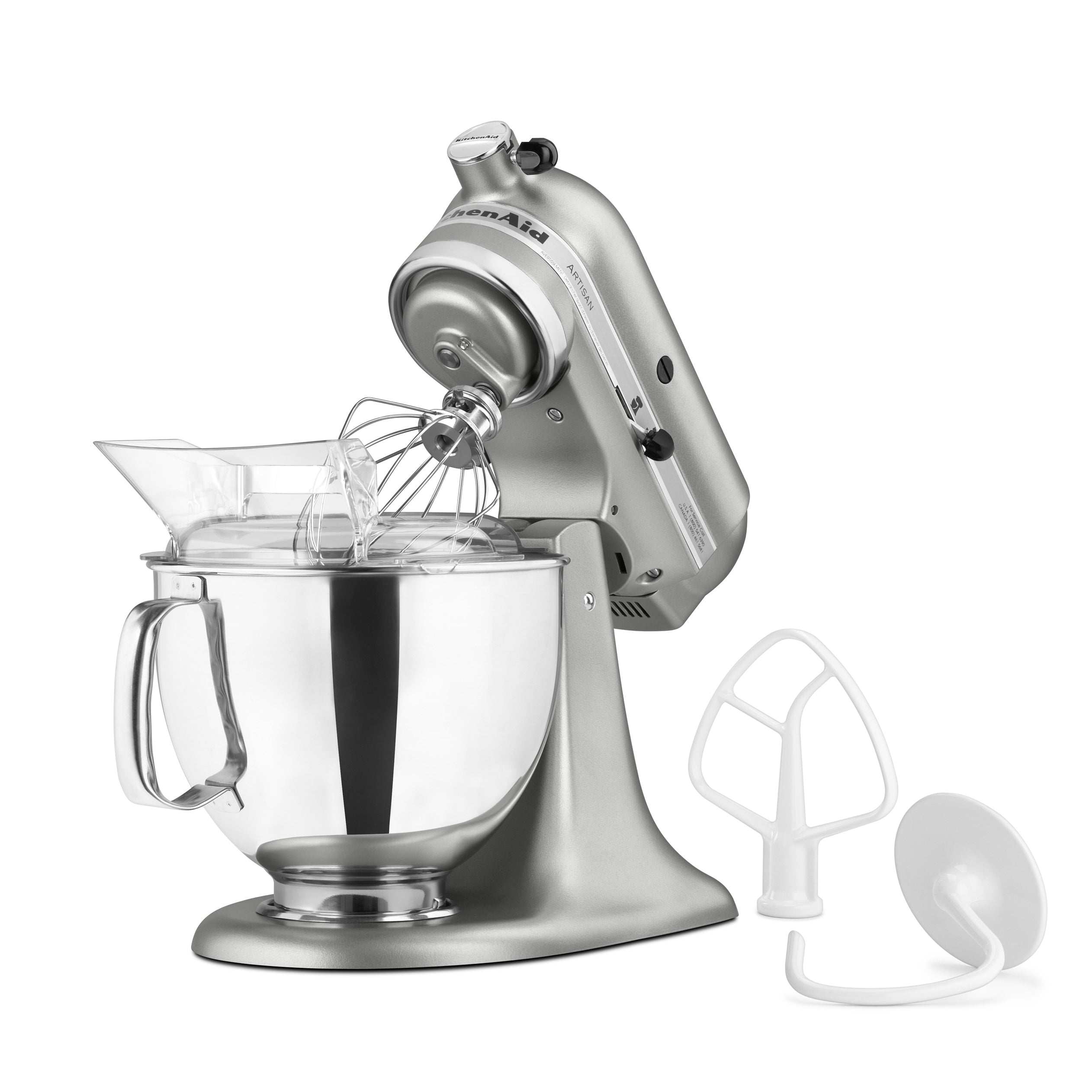 KitchenAid KSM150PSCU Artisan Series 5-Quart Tilt-Head Stand Mixer, Contour Silver