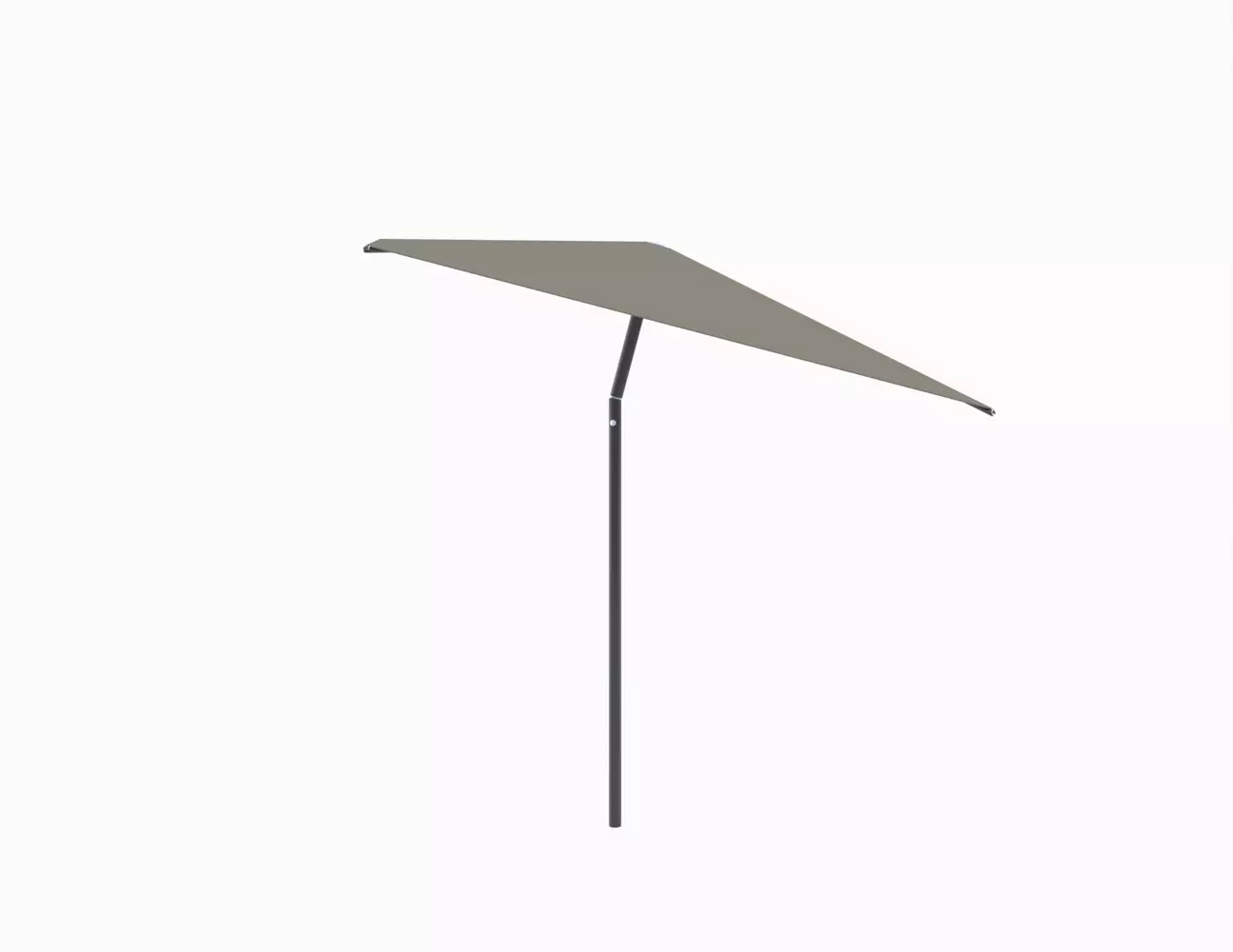 Umbrosa Nata center post umbrella with tilt square 2.3m with beige canopy and black frame