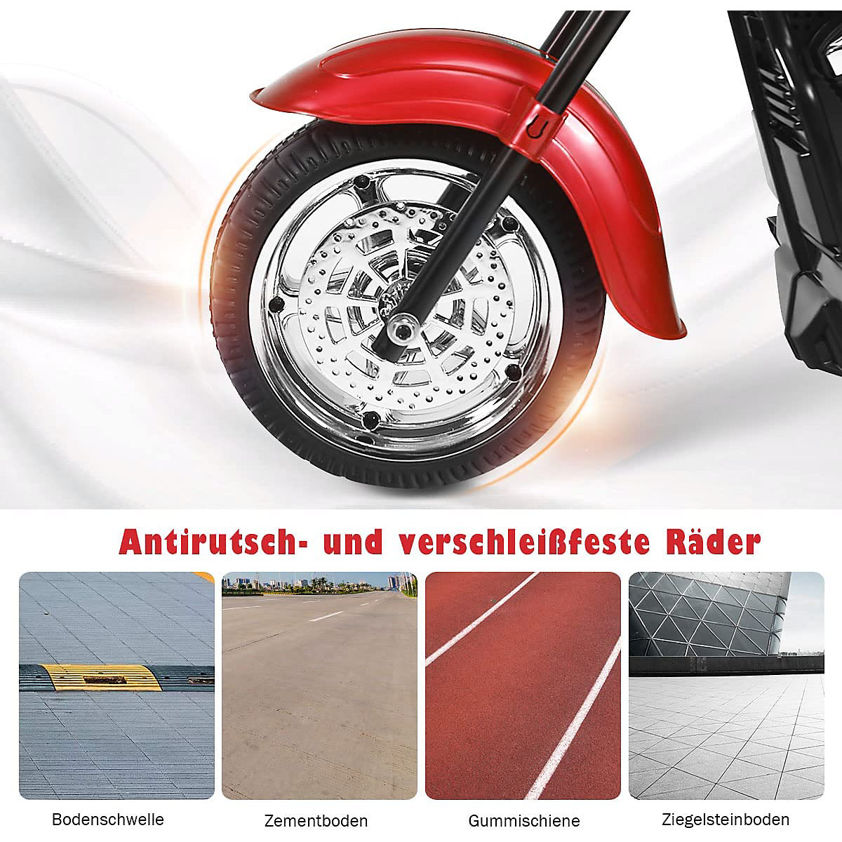 Motorrad Dreirdriges Design ab 3 Jahren rot