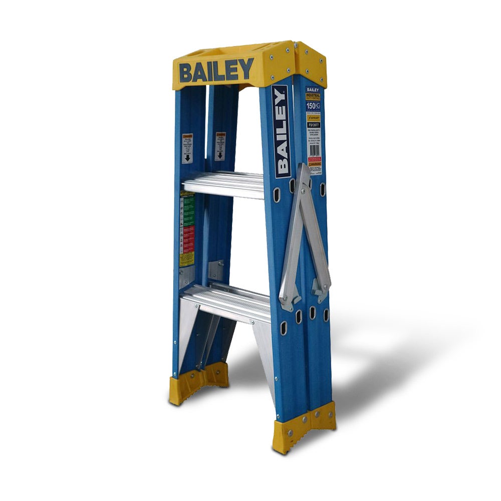 BAILEY 0.9m 150kg Step 3 Pro Fibreglass Double Sided Ladder FS13977