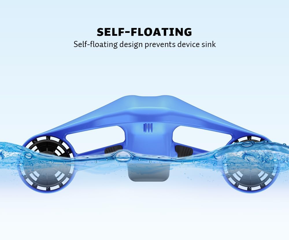 Asiwo Underwater Scooter with Action Camera Mount - Waterproof Dual Motor Sea Scooter for Diving, Swimming, Snorkeling