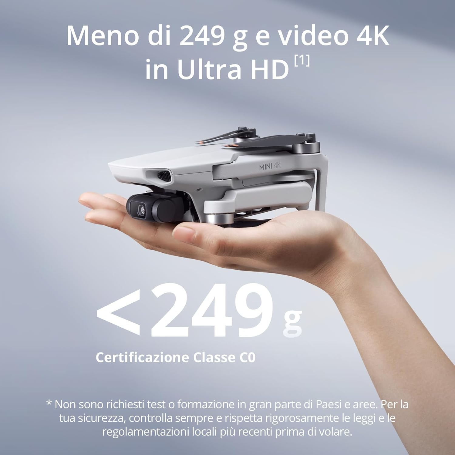 DJI Mini 4K Fly More Combo, drone for adults, 4K HD camera, less than 249 g, 3-axis gimbal, 10 km video transmission, automatic return, 3 batteries for max 93' flight time