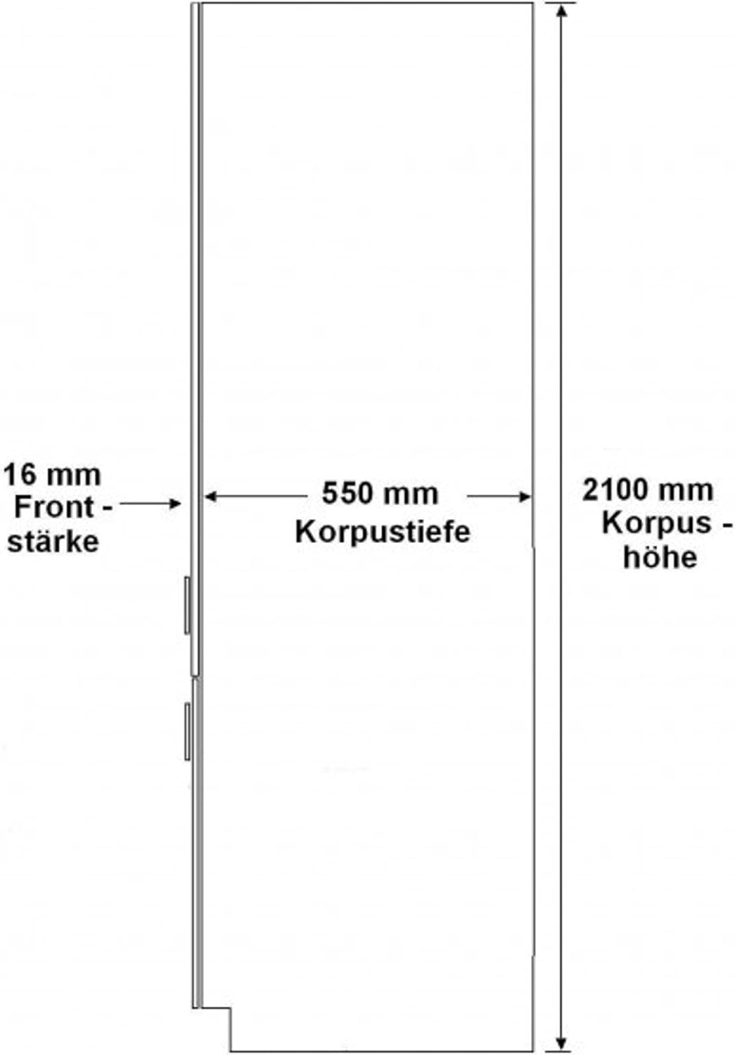 Vigo Matera Lancelot Corner Kitchen Unit 210 x 350 cm Grey