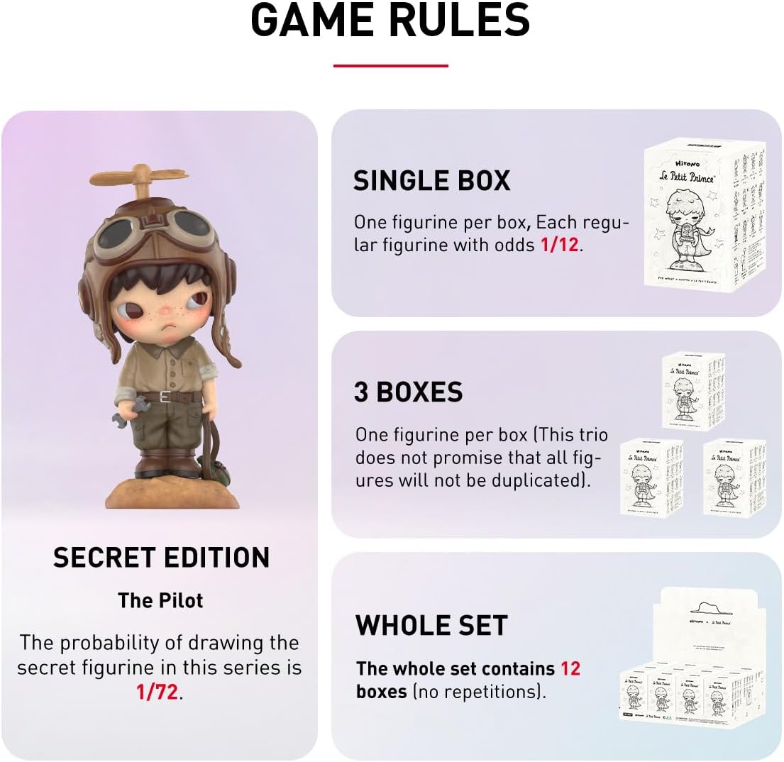 POP MART Hirono Le Petit Prince Series Figures Pop d’Action Figurines Anime de Jouet Figure à Collectionner Cadeaux Créatifs Whole Set