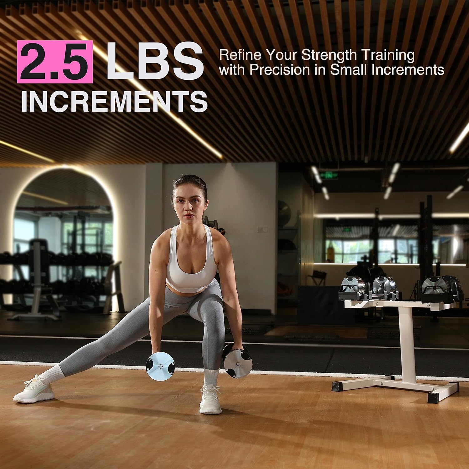 Finer Form Adjustable Dumbbells 5-32.5 LBs. Go Up Or Down in 2.5 LB Increments with These Adjustable Weights