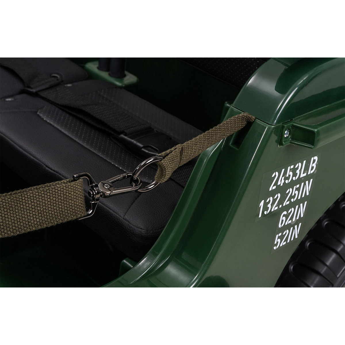 Kinder Elektroauto Jeep Willys - 4x45 Watt - Kinderauto mit Fernbedienung - Soundmodul grün