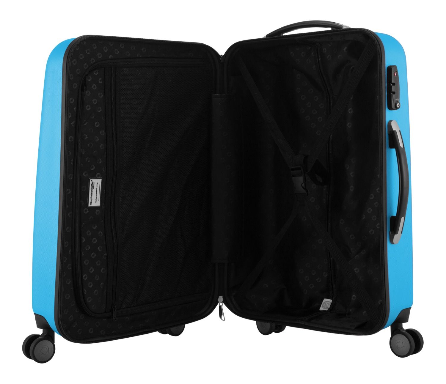 Wedding - Suitcase hard shell cyan blue matt, TSA, 75 cm, 103 litres