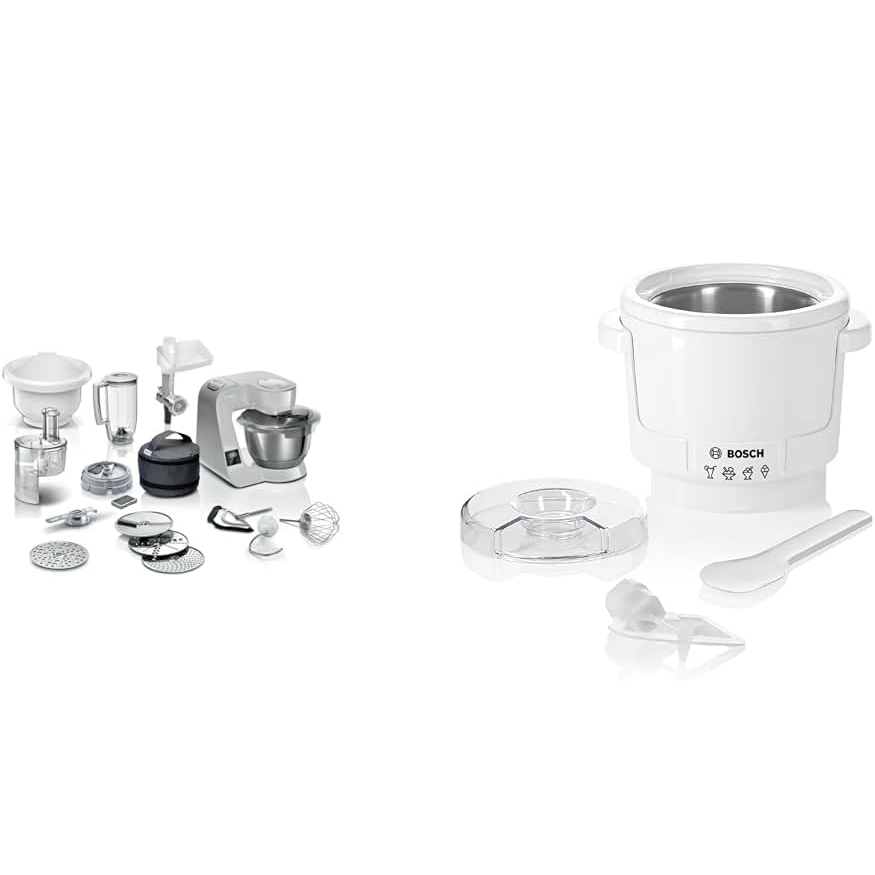 Bosch Series Food Processor MUM5XL72, integrated scale, 2x 3.9L & MUZ5EB2, 550ml bowl