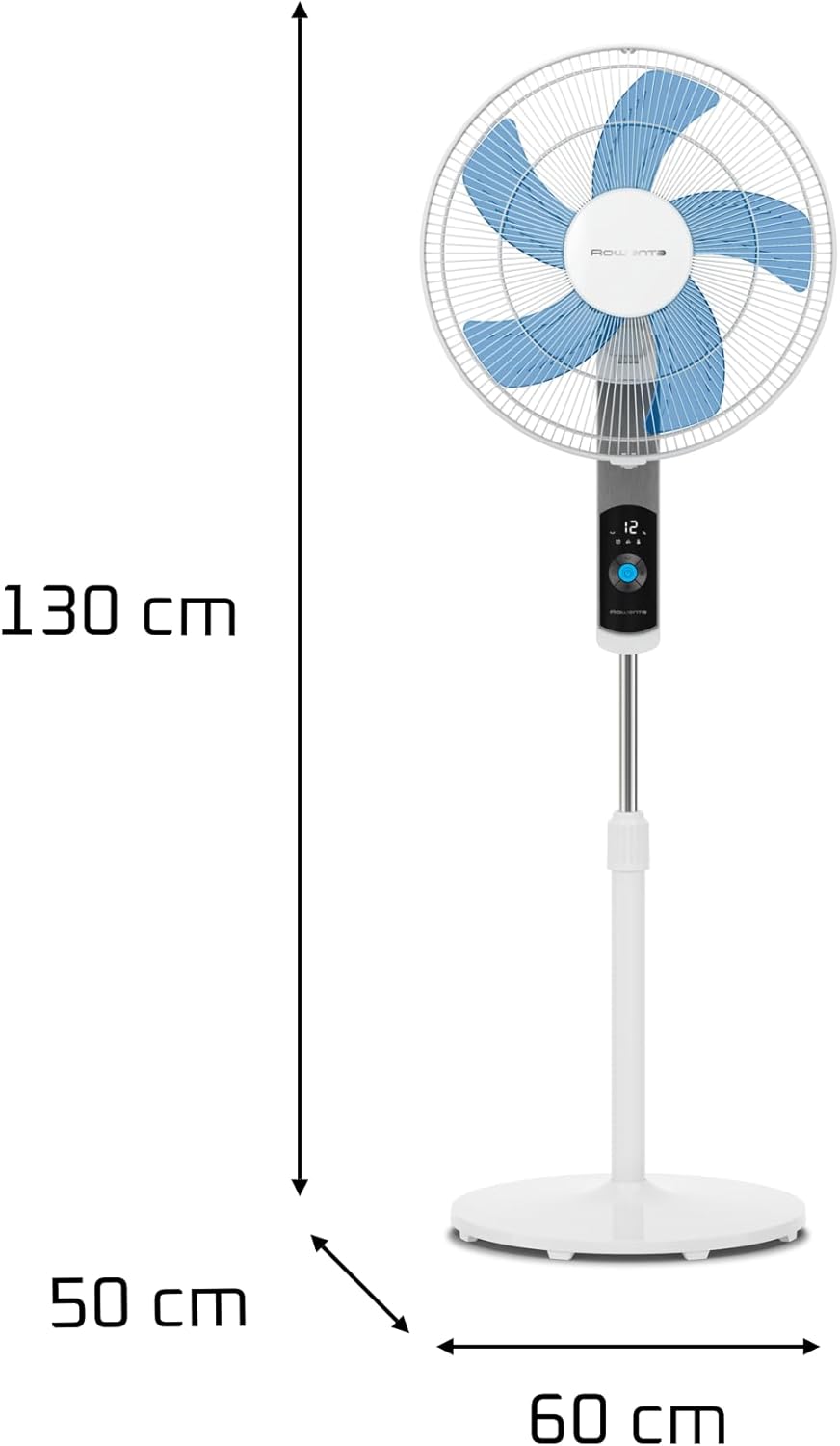 Rowenta Turbo Silence, Ventilateur sur pied, Silencieux, Puissant, Design durable, Écoénergétique, Timer - 12h VU5650F0 et VU5640F2