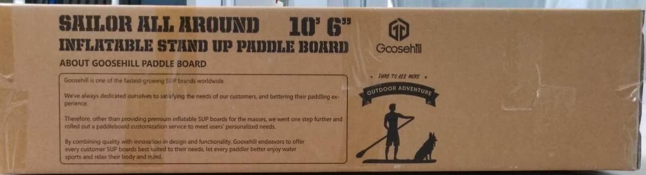 Goosehill Inflatable Stand Up Paddle Board, Premium SUP Package, 10' Long 32