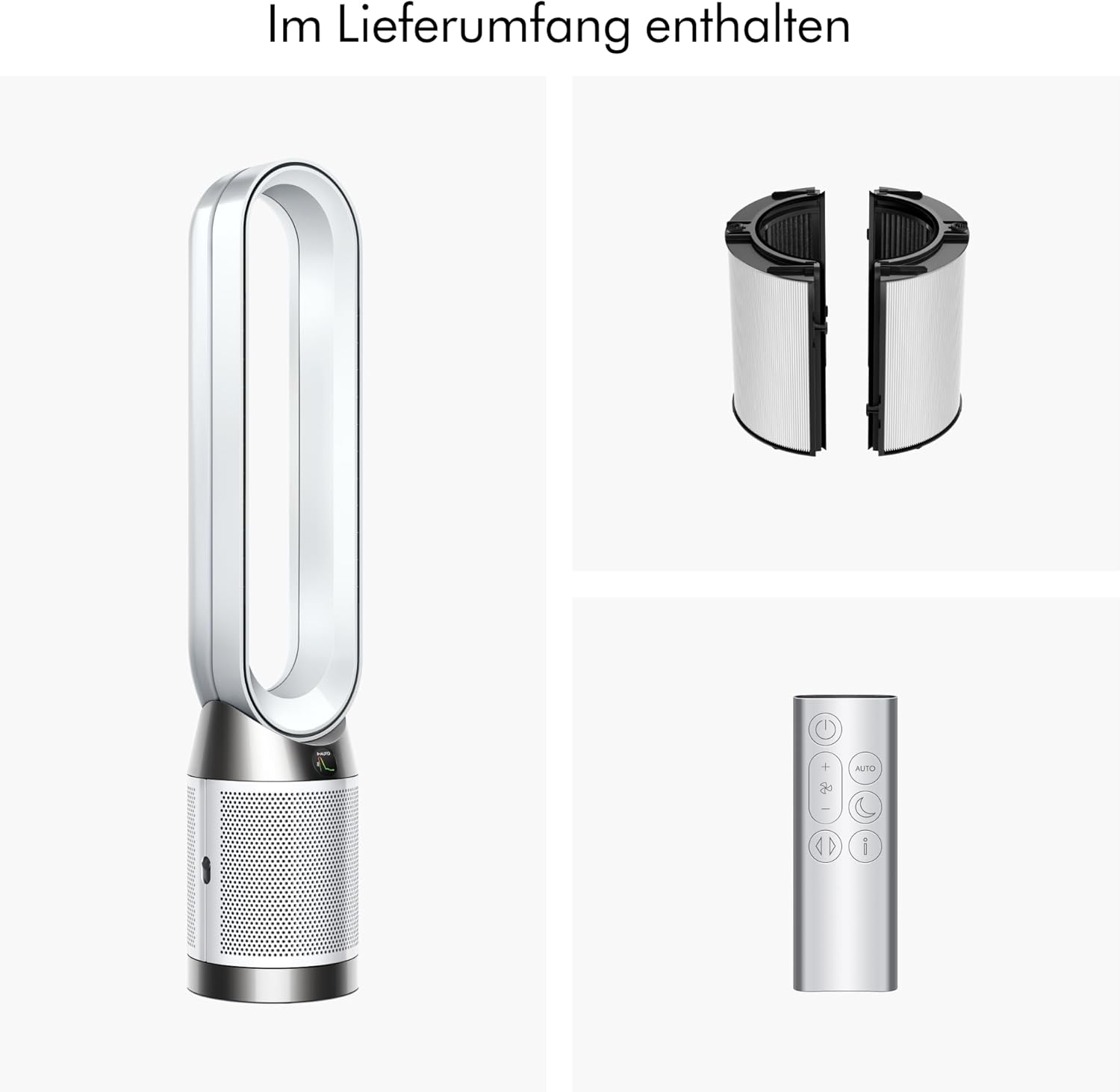 Dyson Purifier Cool PC1 Luftreiniger mit kraftvollem kühlenden Luftstrom (Weiß/Weiß)