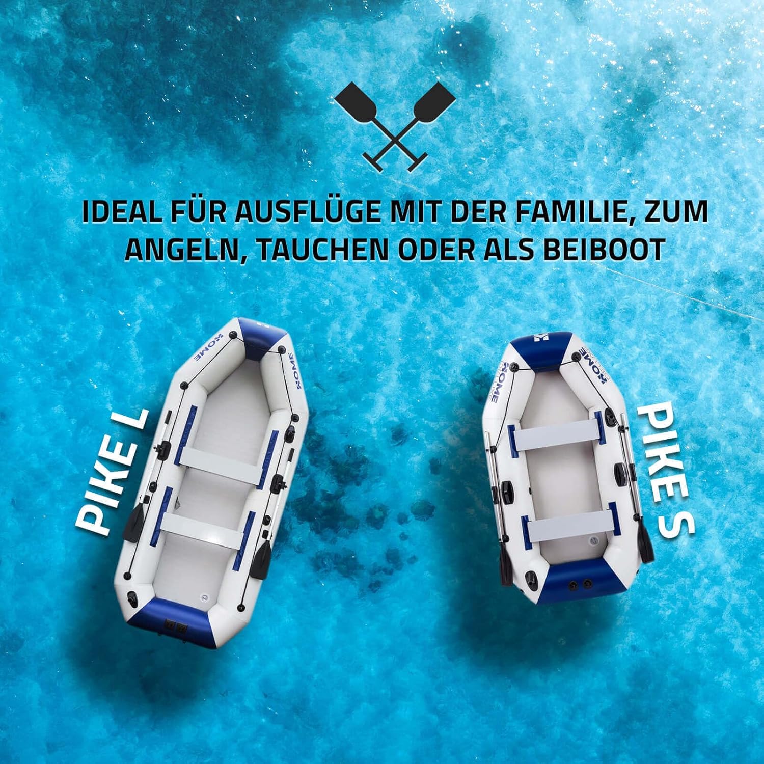 Home Deluxe Pike Dinghy, Material: Durable PVC, Various Sizes