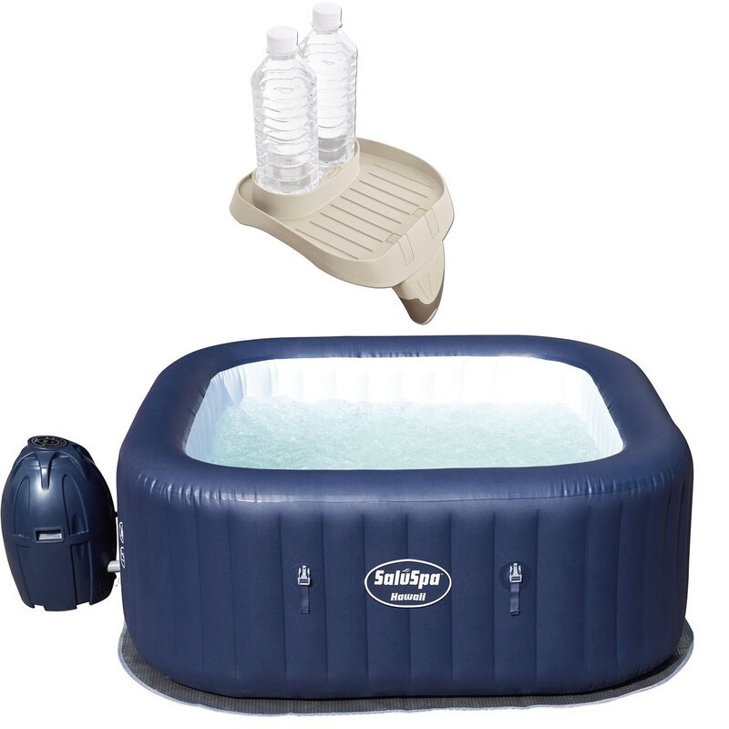 Bestway Saluspa 6 - Person 60 - Jet Vinyl Round Inflatable Hot Tub in Navy