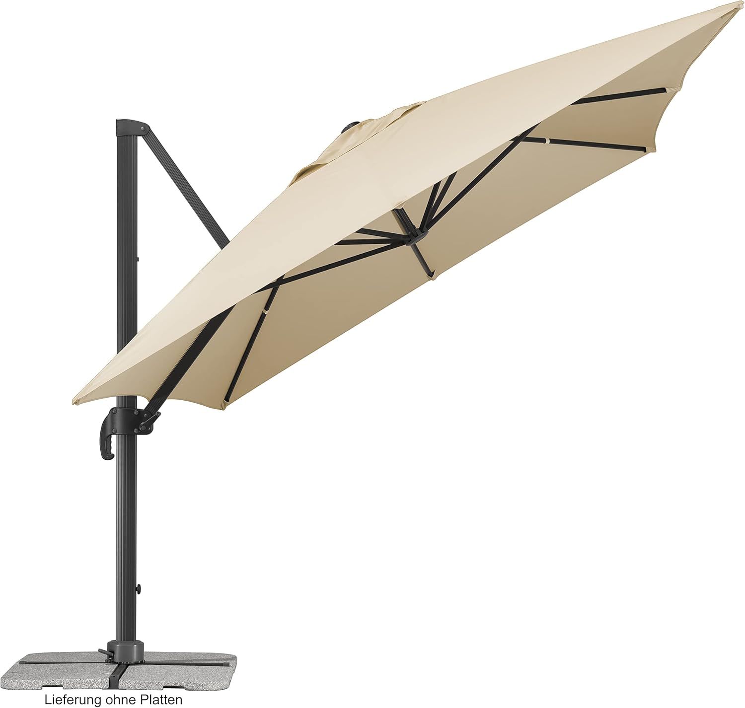 Schneider Schirme Rhodes Grande Cantilever Parasol Approx. 400 x 300 cm Natural