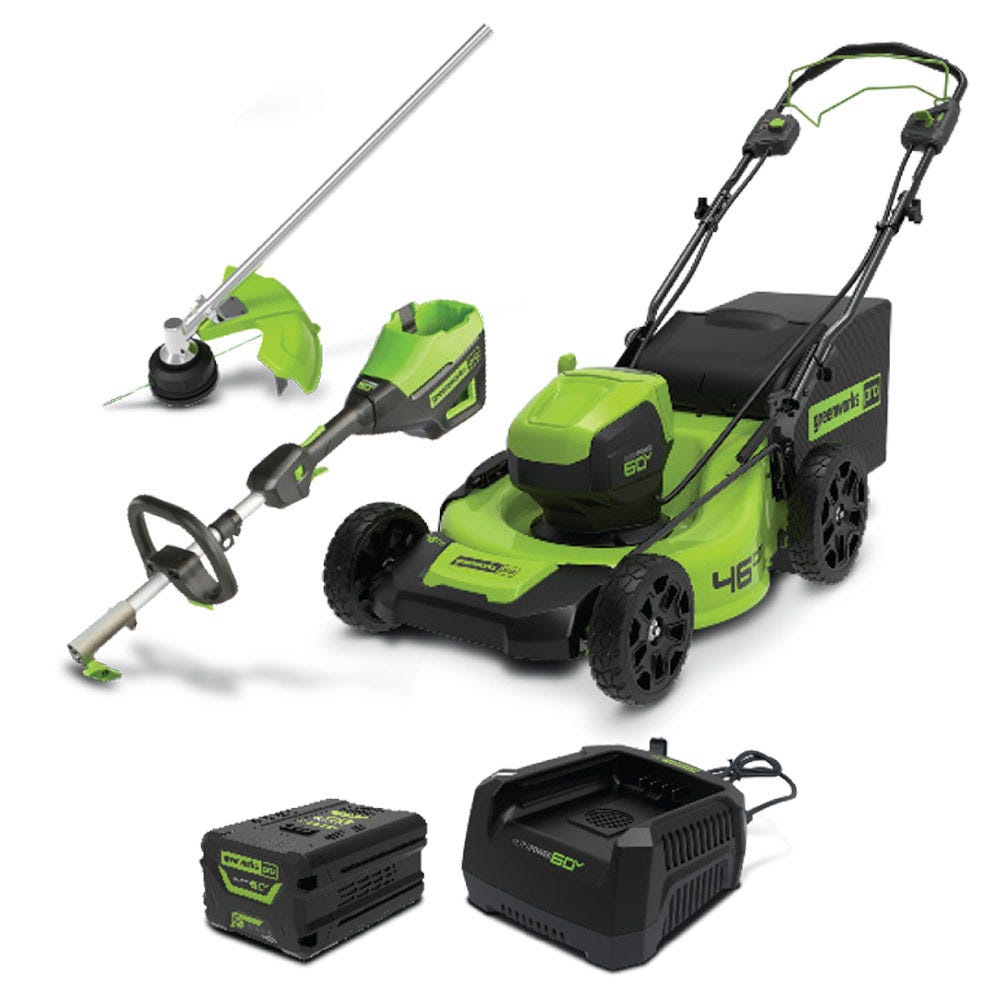 GREENWORKS 60V 1 x 4.0Ah Self-Propelled Lawn Mower + Multi-Tool Kit TTKIT904