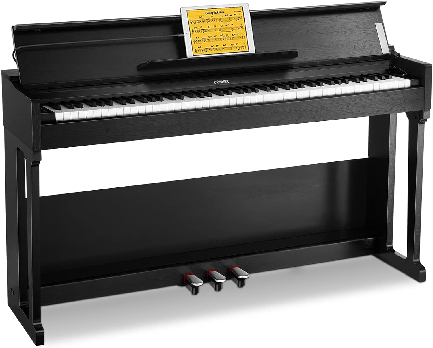 Donner DDP-60 88 Keys Digital Piano for Beginners, Electric Keyboard with Velocity Keys, 128 Voices, 83 Rhythms, 8 Reverb Effects, 5 Strength Curves, Auto Chord