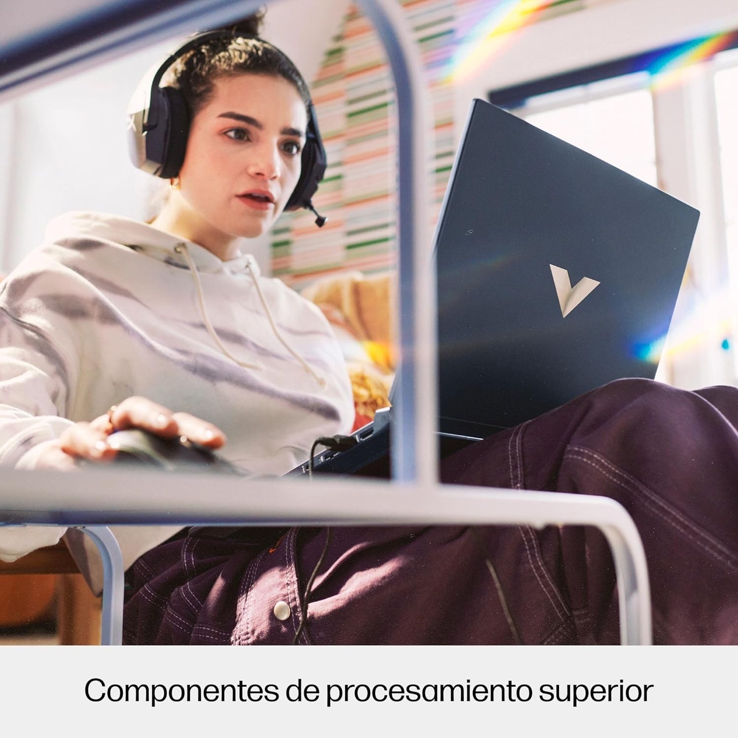 HP Victus 15-FB3038NS Gaming Laptop 15 Inch FHD AMD Ryzen AI 7 350, 16GB RAM, 1TB SSD, NVIDIA RTX 5060, FreeDos – Blue – Spanish QWERTY Keyboard