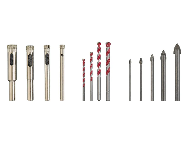 PARKSIDE Set de forets ou de trépans diamant, 4 pièces