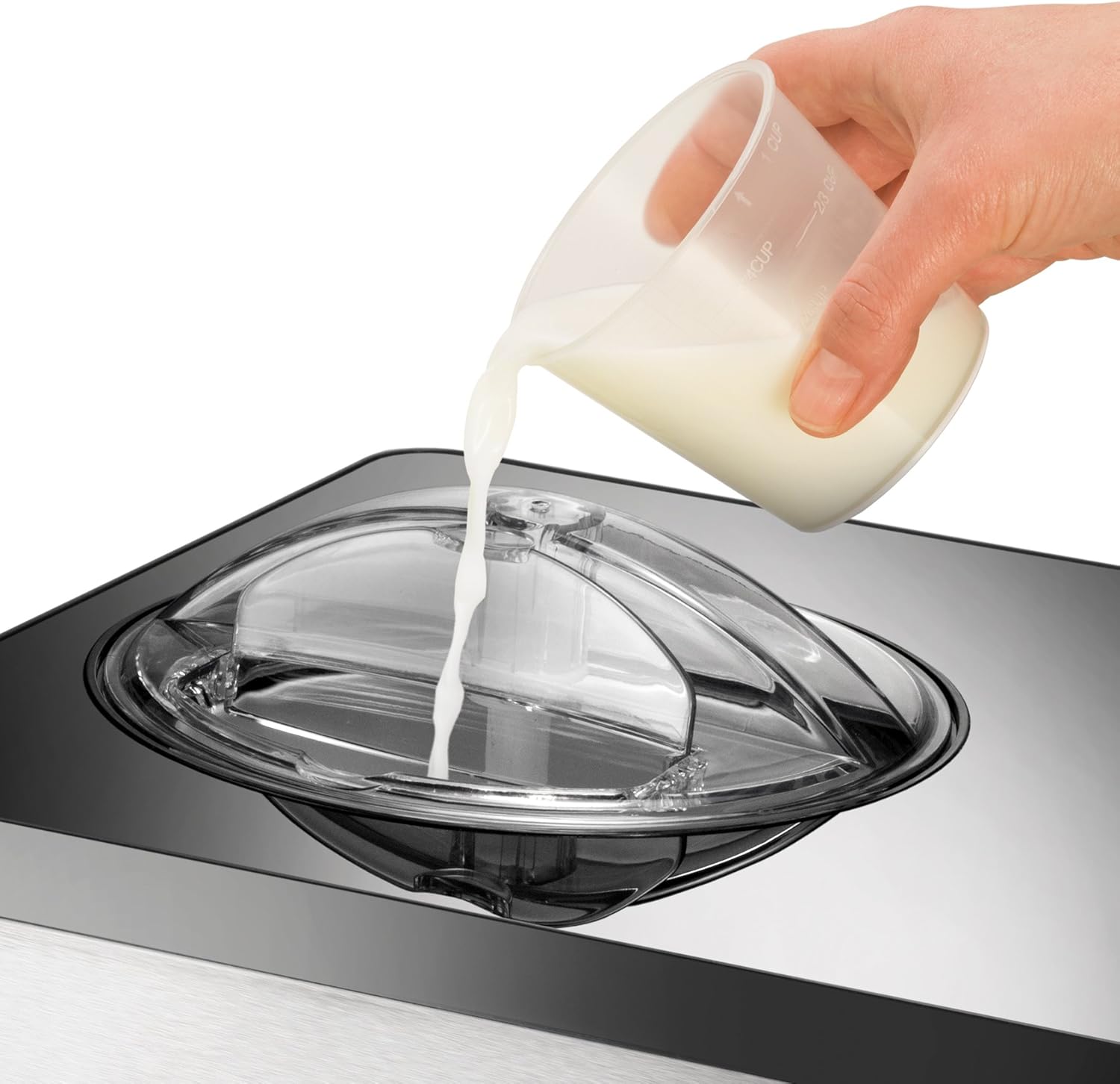 Unold Ice Cream Maker Gusto 48845, 2L Stainless Steel Bowl, Self-Cooling Compressor, Automatic, Includes Recipe Book